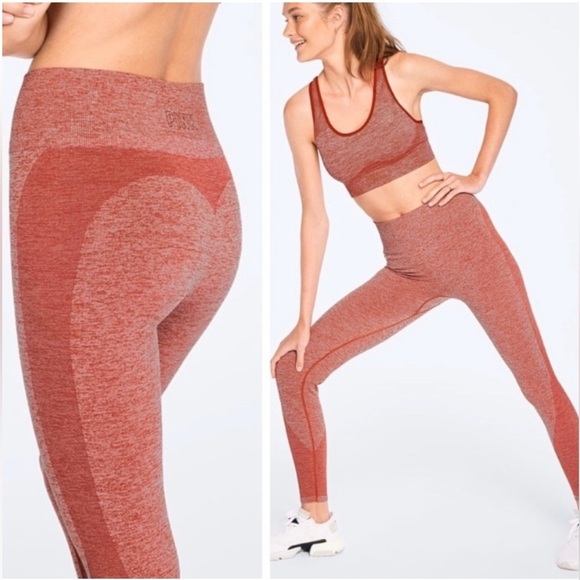 Victoria's Secret Pants - Victoria's Secret PINK Red/Orange High-Waisted Leggings